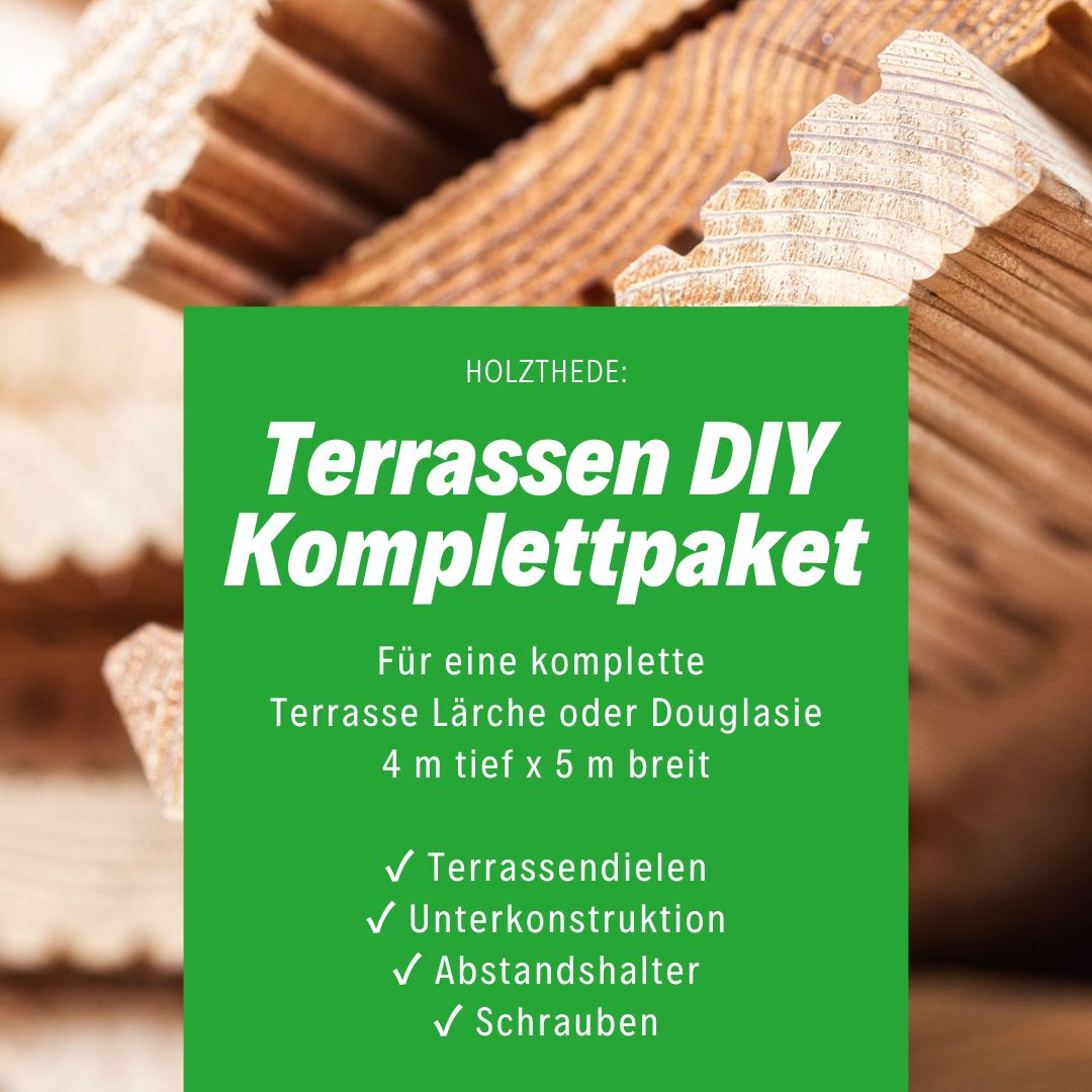 Anzeigenbild - DIY Komplettpaket - Selbstbausatz - komplett Holzterrasse - bei Holzthede